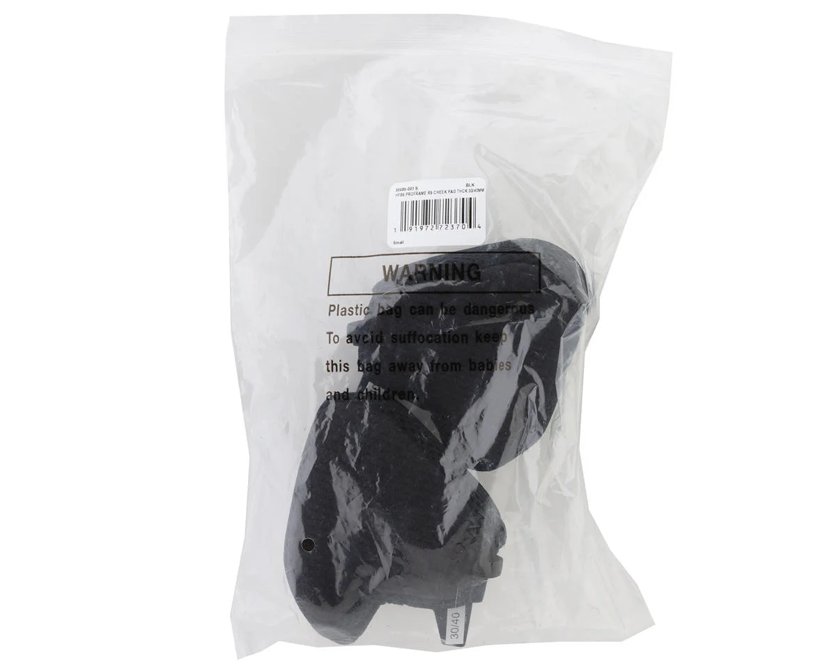 Fox Racing Proframe RS Thick Cheek Pad (Black) (30/40mm) (S)